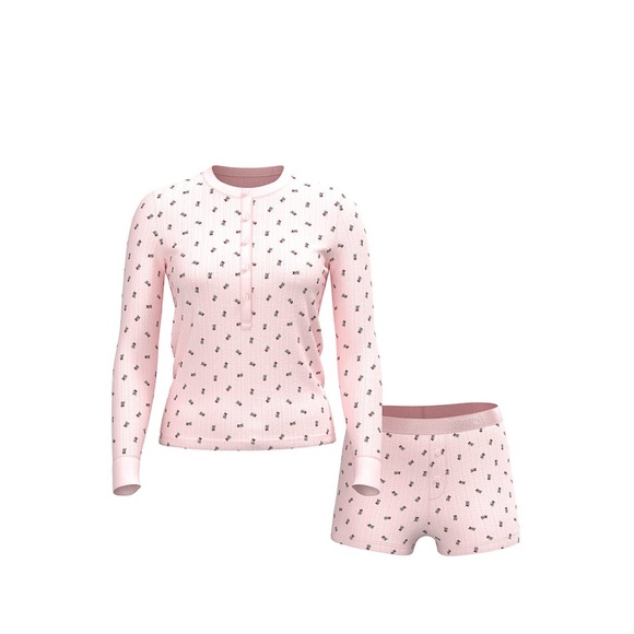 NWT Victoria's Secret Pink Floral Pajama Set - still in packaging! - Picture 2 of 5